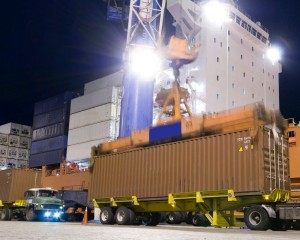 LED flood light container yard project