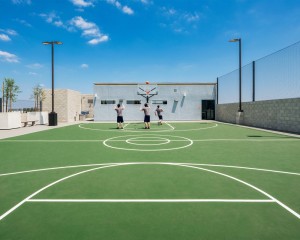 LED sports light outdoor basketball court lighting project