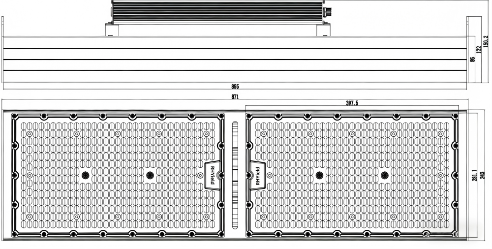 Multiple channels LED grow light 1000W