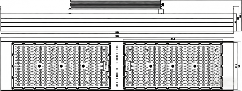 Multiple channels LED grow light 1500W