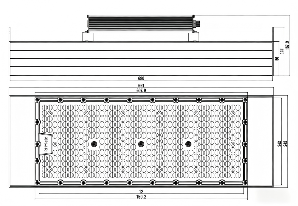 Multiple channels LED grow light 800W