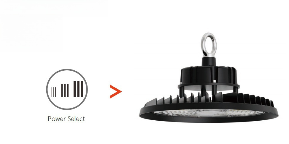 Power selectable UFO LED high bay