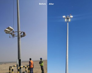 led high mast light retrofit project