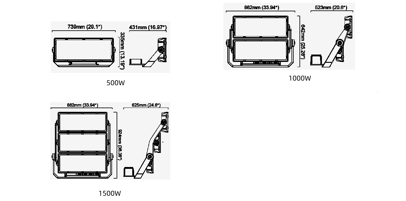 led sports light product dimensions